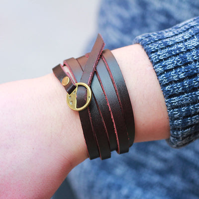 Foviel Vintage Multi-layer Leather Buckle Confidence Bracelet
