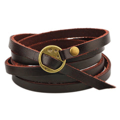 Foviel Vintage Multi-layer Leather Buckle Confidence Bracelet