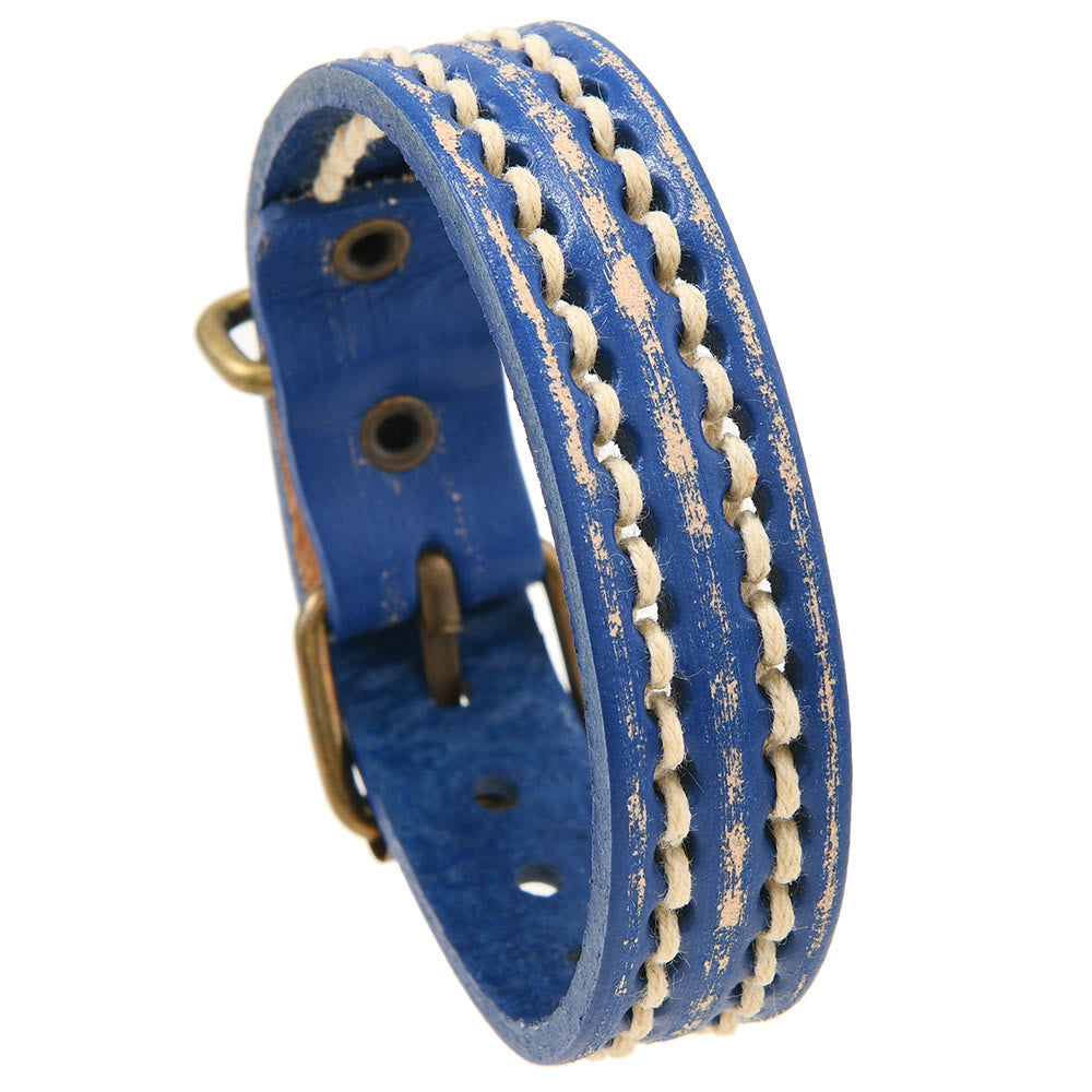 Foviel Vintage Leder verstellbare Schnalle stärken Armband
