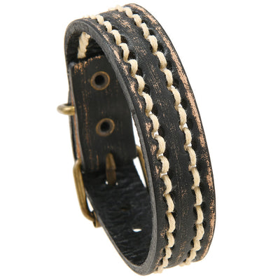 Foviel Vintage Leder verstellbare Schnalle stärken Armband