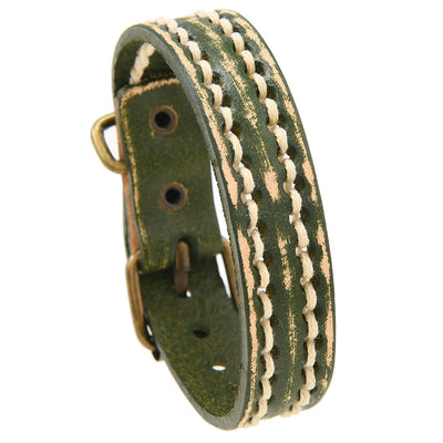 Foviel Vintage Leder verstellbare Schnalle stärken Armband