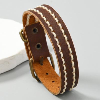 Foviel Vintage Leder verstellbare Schnalle stärken Armband