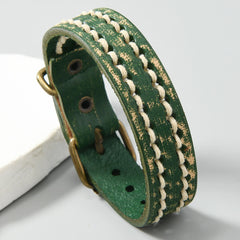 Foviel Vintage Leder verstellbare Schnalle stärken Armband