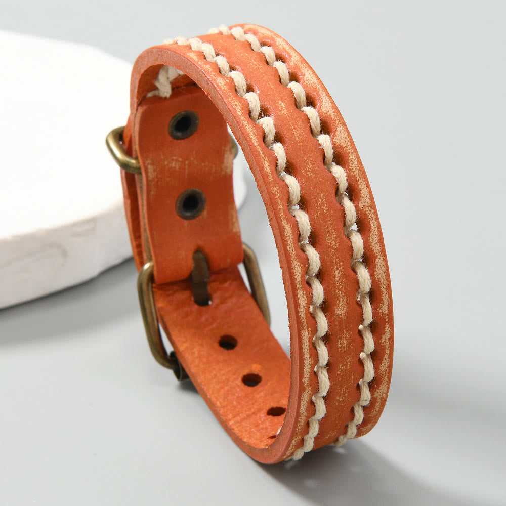 Foviel Vintage Leder verstellbare Schnalle stärken Armband