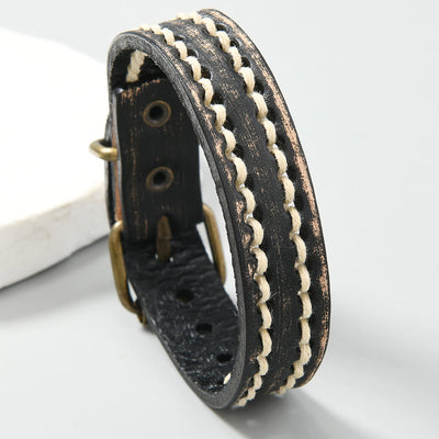 Foviel Vintage Leder verstellbare Schnalle stärken Armband