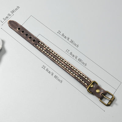 Foviel Vintage Leder verstellbare Schnalle stärken Armband