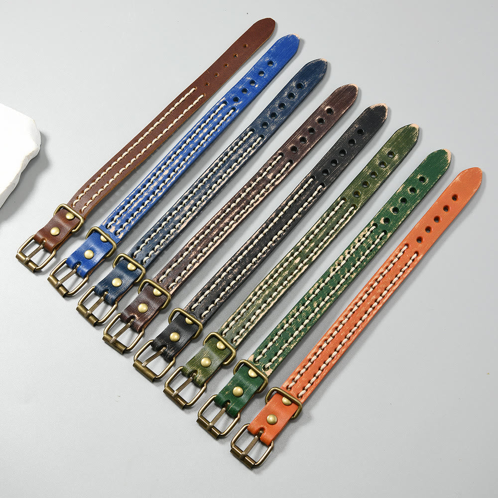 Foviel Vintage Leder verstellbare Schnalle stärken Armband