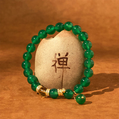 Foviel Year of the Snake Green Agate Citrine Power Bracelet
