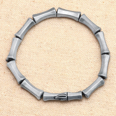 Foviel Bamboo Pattern Alloy Strength Bracelet