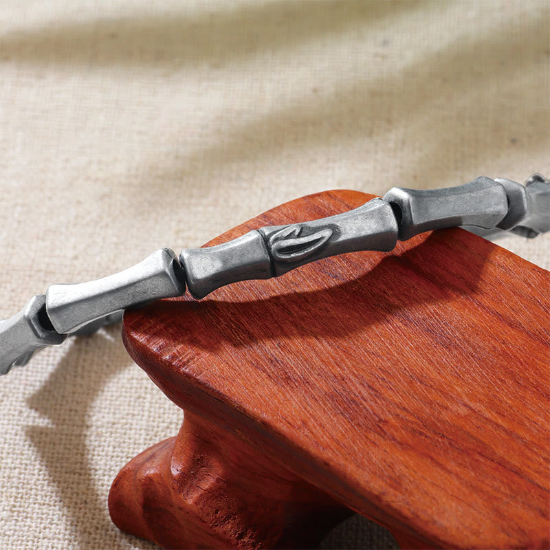 Foviel Bamboo Pattern Alloy Strength Bracelet