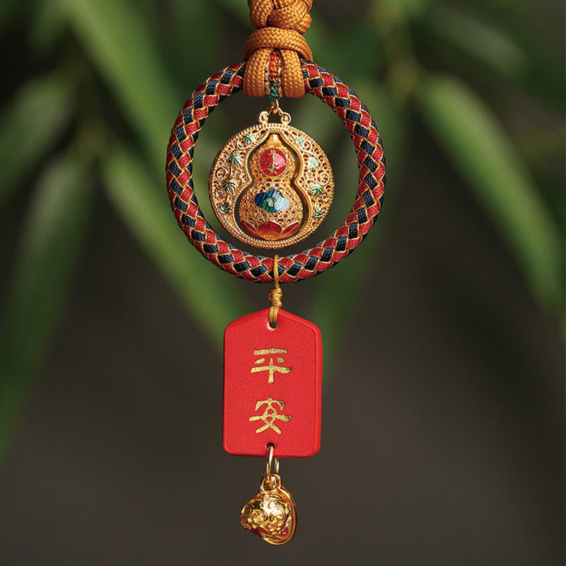 Foviel Gourd Fu Character Safe And Well Fortune Car Hanging Decoration