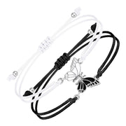 Foviel 2Pcs Handmade Braided Rope Butterfly Freedom Bracelet