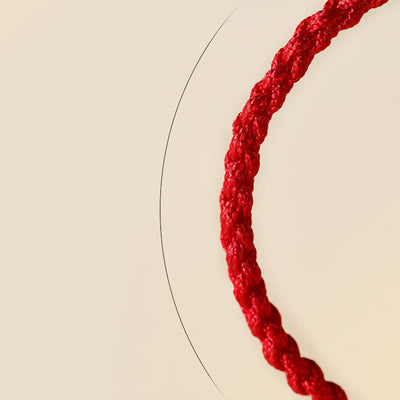 Foviel Hetian Jade Black Onyx Red Agate Bead Luck Braided Bracelet