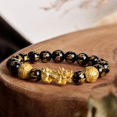 Foviel FengShui PiXiu Obsidian Wealth Bracelet