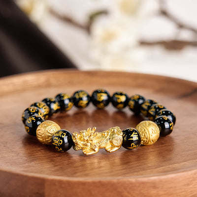 Foviel FengShui PiXiu Obsidian Wealth Bracelet