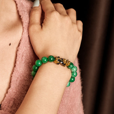 Foviel FengShui PiXiu Jade Schutz Armband