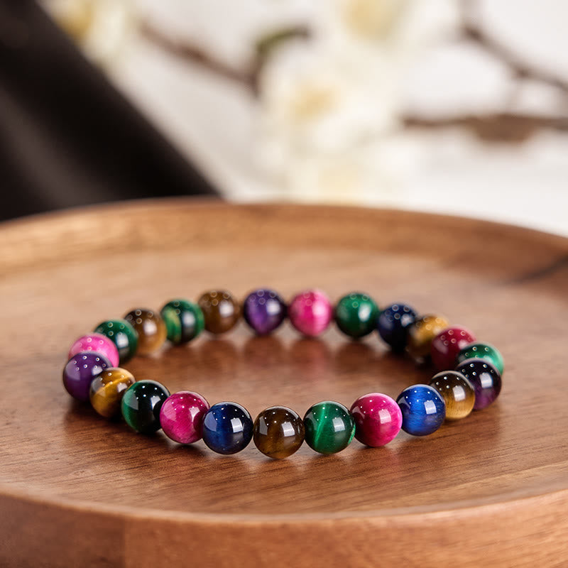 Bracelet Foviel en œil de tigre, résolution et courage