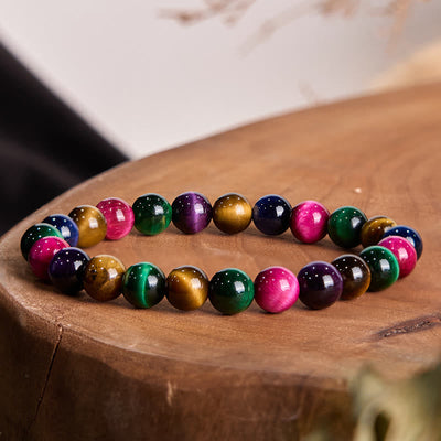Foviel Tigerauge löst Mut Armband