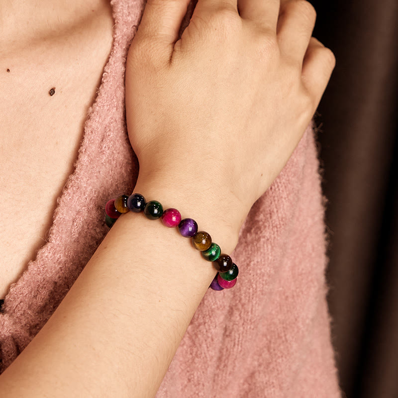 Bracelet Foviel en œil de tigre, résolution et courage