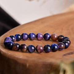 Foviel Natürliche lila Tiger Augenschutz Kraft Armband