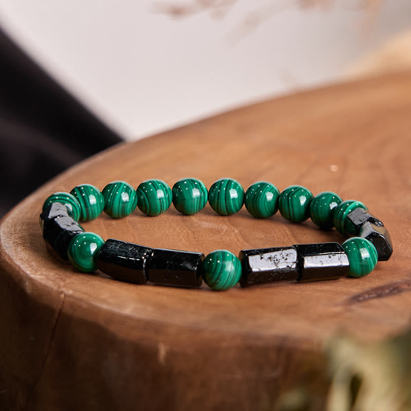 Foviel Malachite Black Tourmaline Purity Bracelet