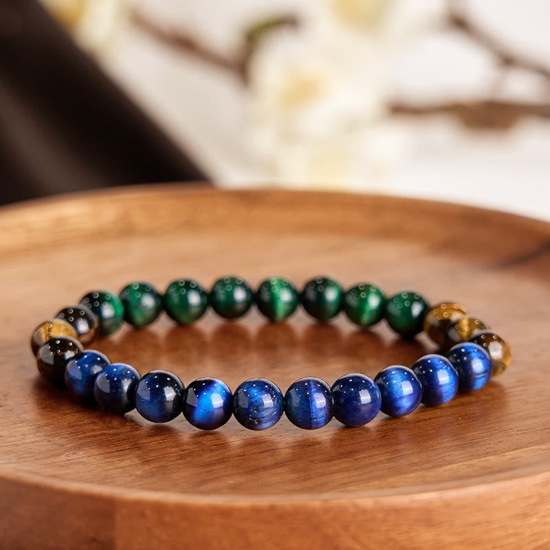 Foviel Blau Tigerauge Grün Tigerauge Tigerauge Balance Armband