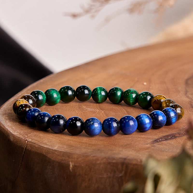 Foviel Blau Tigerauge Grün Tigerauge Tigerauge Balance Armband
