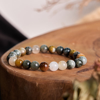 Foviel Natural Eagle's Eye Stone Confidence Positive Bracelet