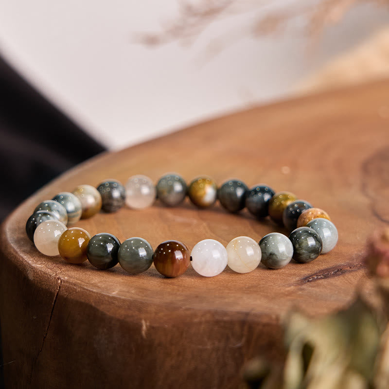 Foviel Natural Eagle's Eye Stone Confidence Positive Bracelet