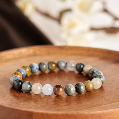 Foviel Natural Eagle's Eye Stone Confidence Positive Bracelet