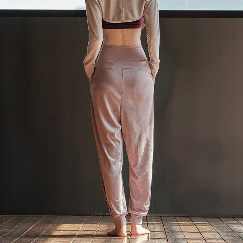 Foviel Casual Plain Gewindeschliff Saum Damen Spandex Hose mit Taschen