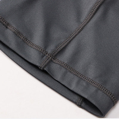 Foviel Men's Tight Stretch High Elasticity Quick Dry Sports Shorts With Zipper Pockets