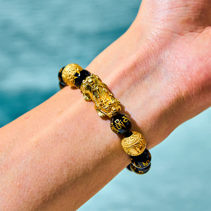 Foviel FengShui PiXiu Obsidian Wealth Bracelet