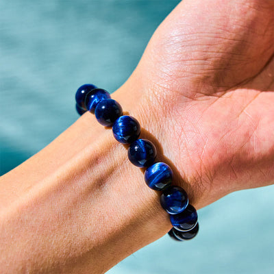 Foviel Blau Tiger Augenschutz Armband