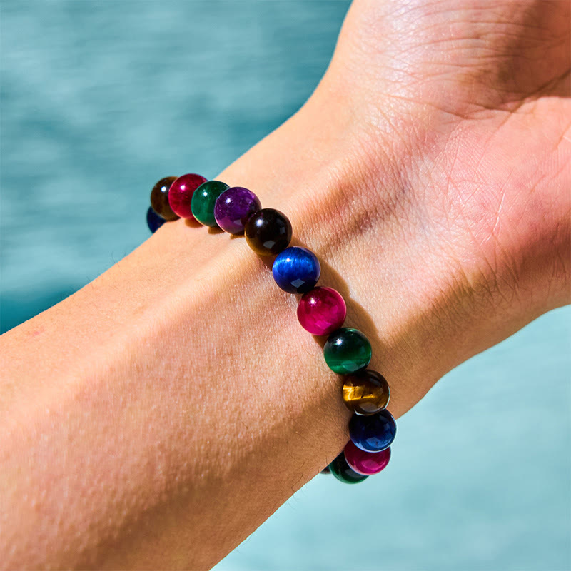 Bracelet Foviel en œil de tigre, résolution et courage