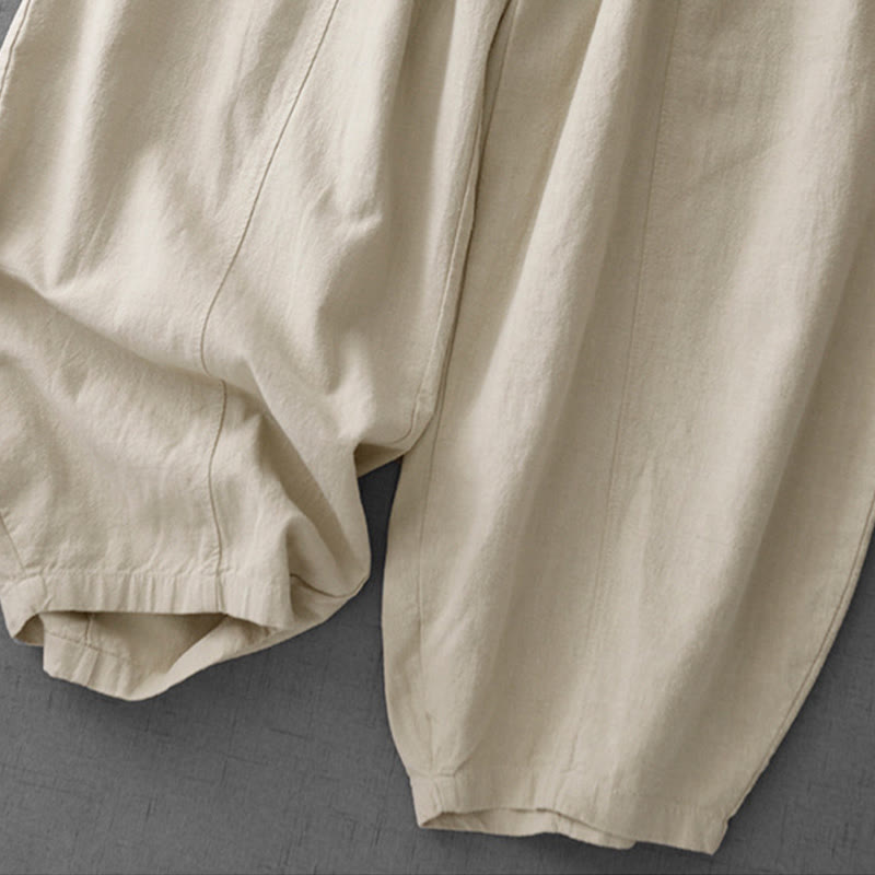 Pantalon harem décontracté pour femme Foviel avec poches