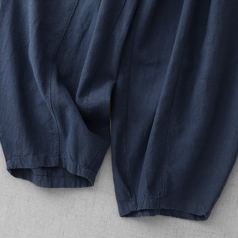 Pantalon harem décontracté pour femme Foviel avec poches