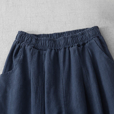 Pantalon harem décontracté pour femme Foviel avec poches