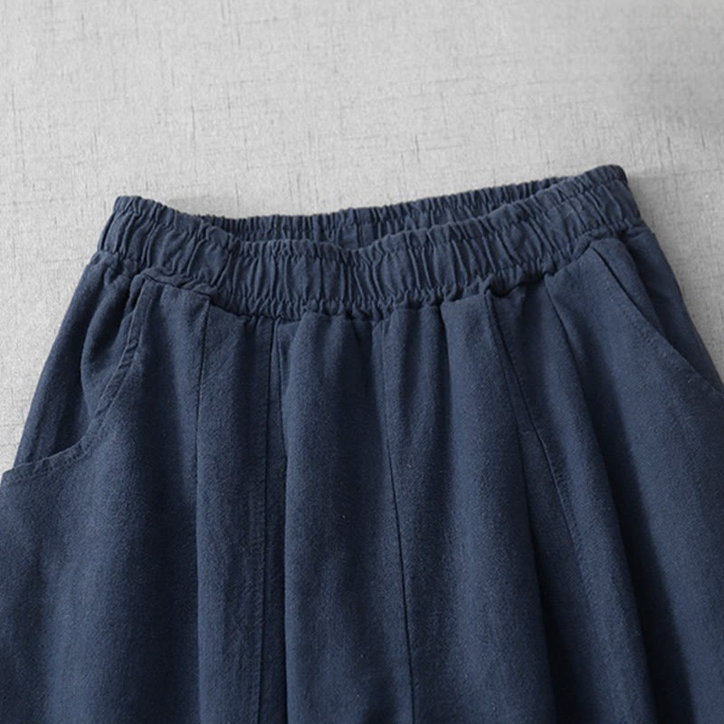 Pantalon harem décontracté pour femme Foviel avec poches
