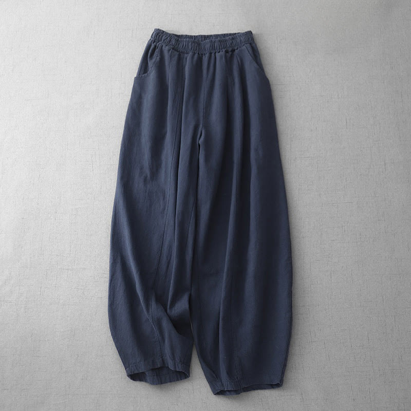 Pantalon harem décontracté pour femme Foviel avec poches