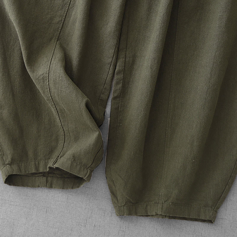 Pantalon harem décontracté pour femme Foviel avec poches