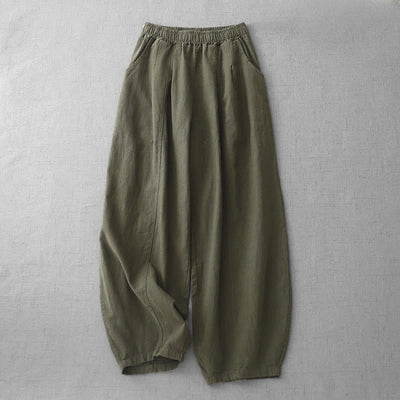 Pantalon harem décontracté pour femme Foviel avec poches