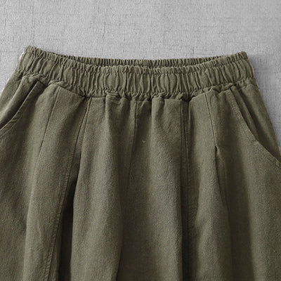 Pantalon harem décontracté pour femme Foviel avec poches