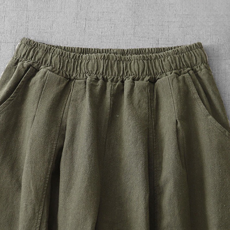 Pantalon harem décontracté pour femme Foviel avec poches