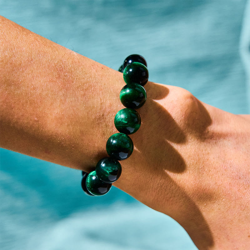 Bracelet de guérison énergétique Foviel en œil de tigre