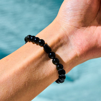 Foviel Gold Sheen Obsidian Black Tourmaline Wealth Bracelet