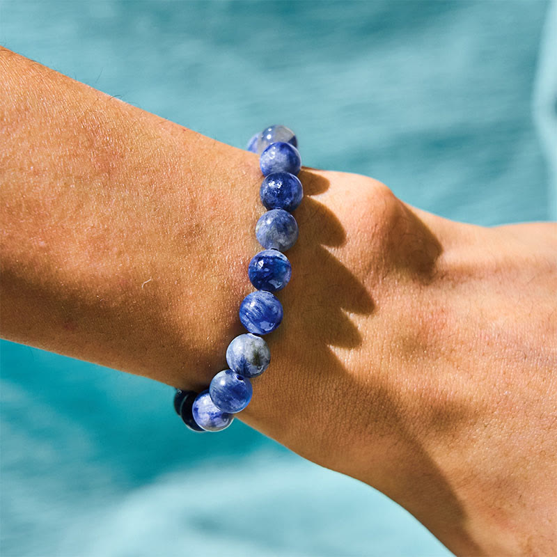 Buddha Stone Lazurite Self Care Positive Bracelet - image 4
