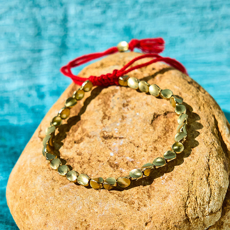 Foviel Tibetische Kupferperlen spirituell Glück Armband
