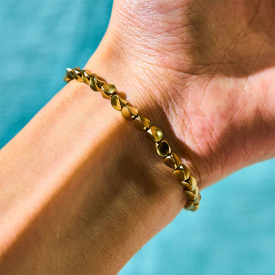 Foviel Tibetische Kupferperlen spirituell Glück Armband