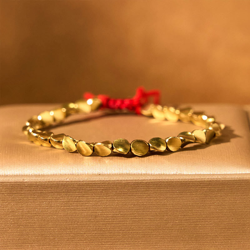 Foviel Tibetische Kupferperlen spirituell Glück Armband